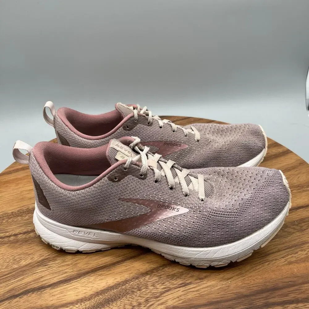 Brooks Revel 4 Shoes Womens Size 9 B Pink Running Comfort Walking Gym Sneakers - Picture 1 of 8